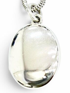 Tiffany & Co 925 Oval Locket Pendant Silver